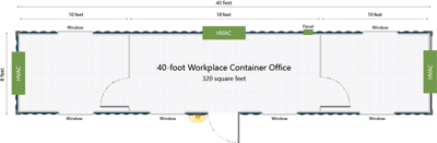 Workplace Shipping Container with Conference Room