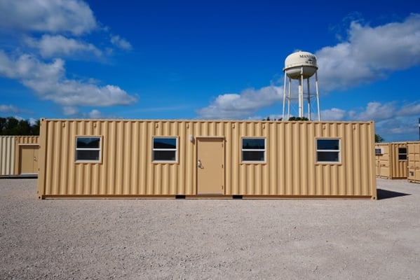 image of container modified in production yard
