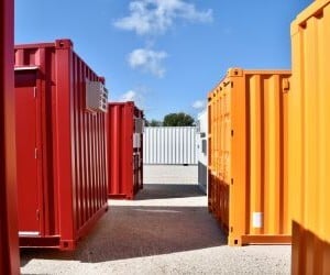 red and orange containers