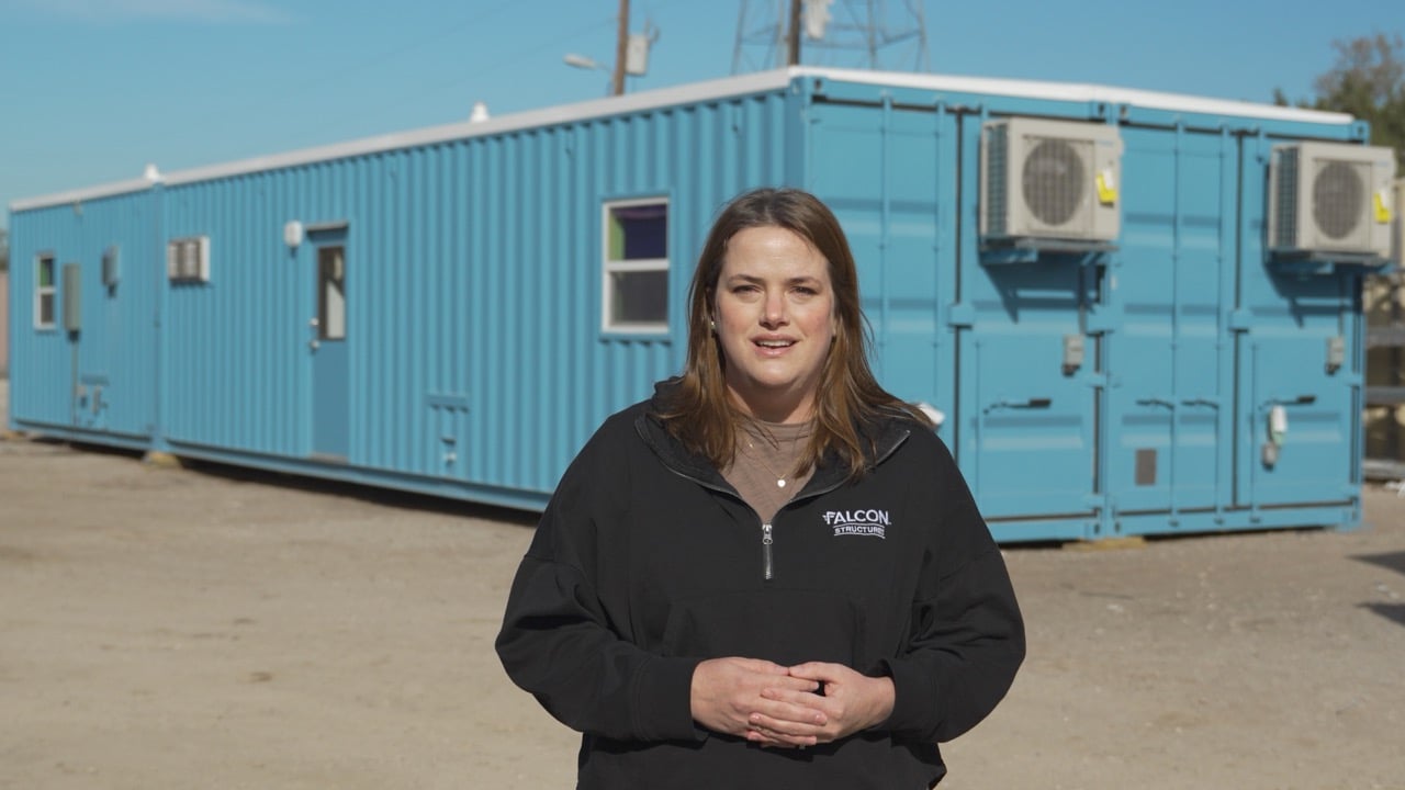 60-Foot Double-Wide Container Workspace | Falcon Structures