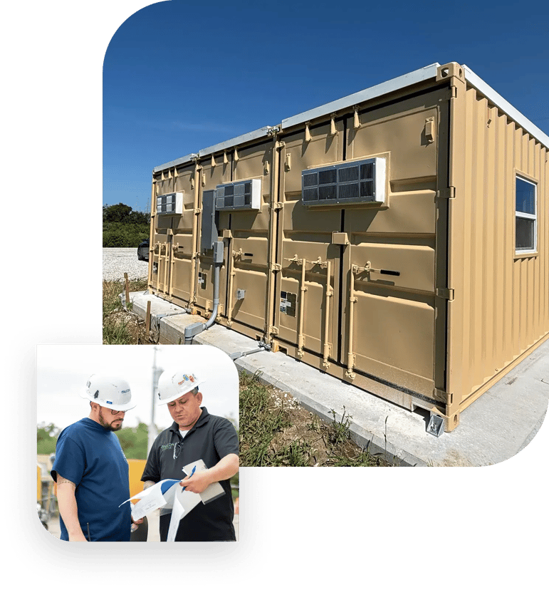 Yellow-shipping-container-and-Falcon-team