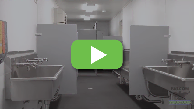 View video to tour our portable container bathrooms.