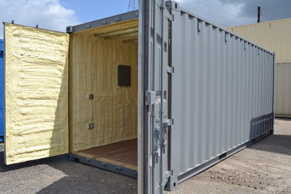 how to insulate a shipping container with spray foam