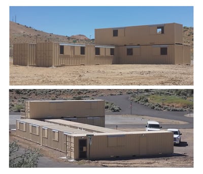 This first responder training facility was installed in two phases.