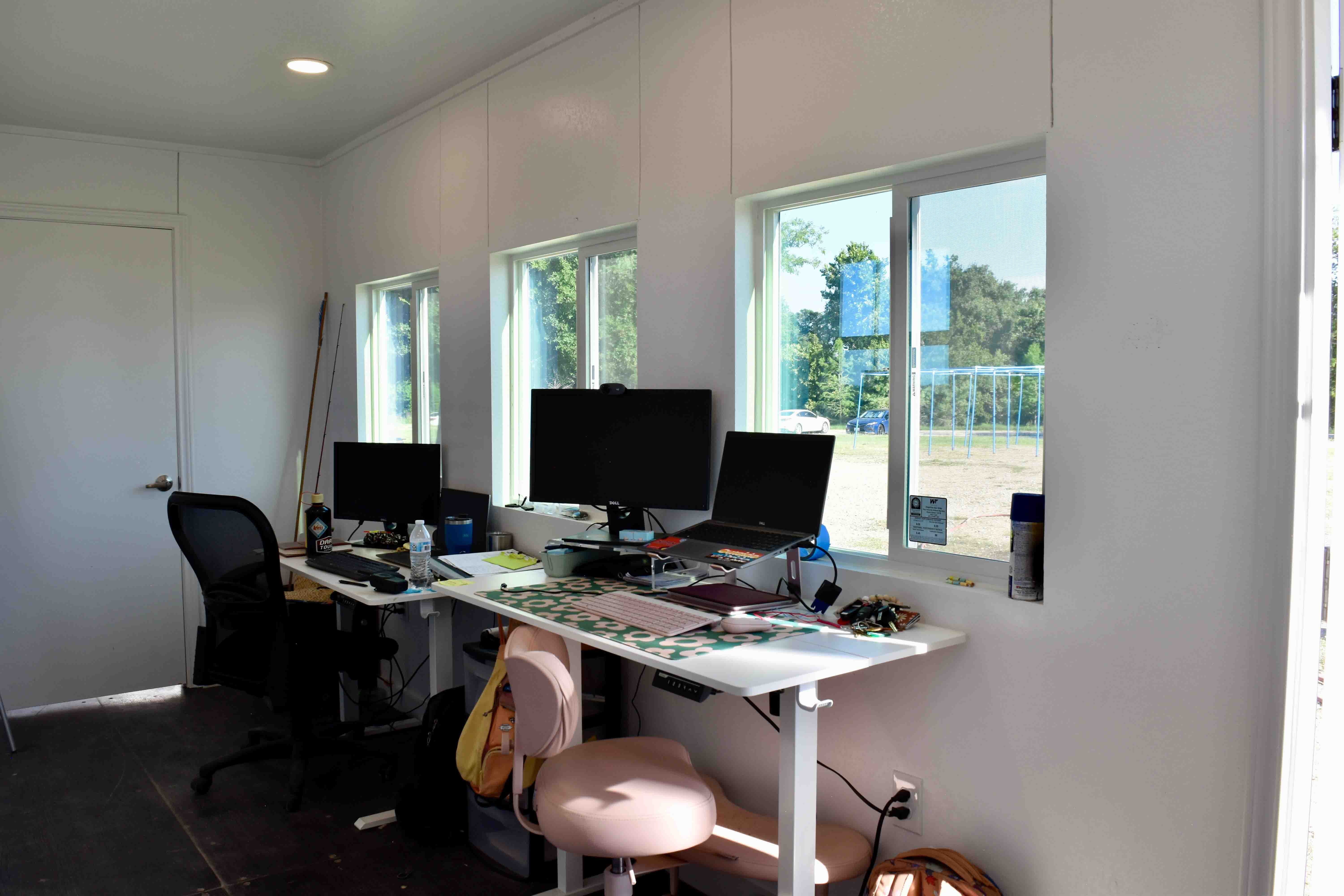 shipping container workspace