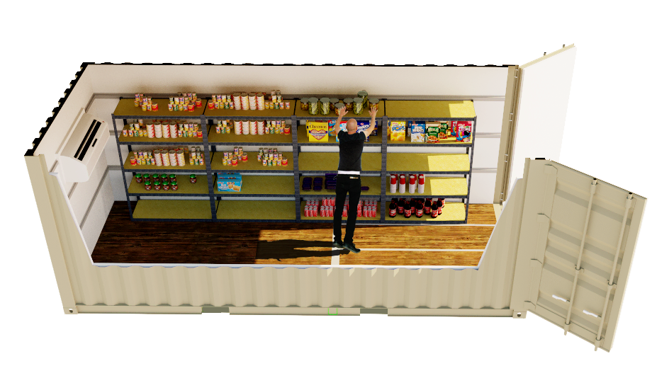 ISO Container with Shelving & Climate Control Falcon Structures