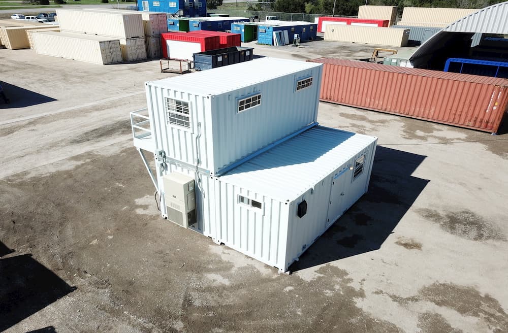 two story shipping container floorplan