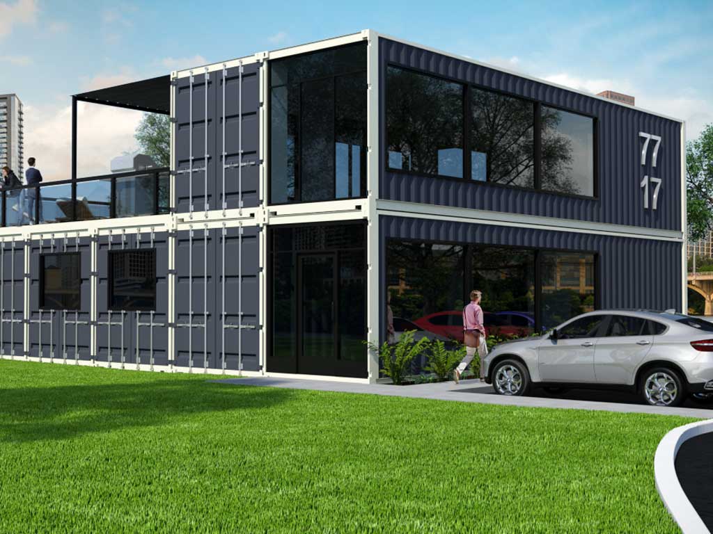multi-container apartment rendering