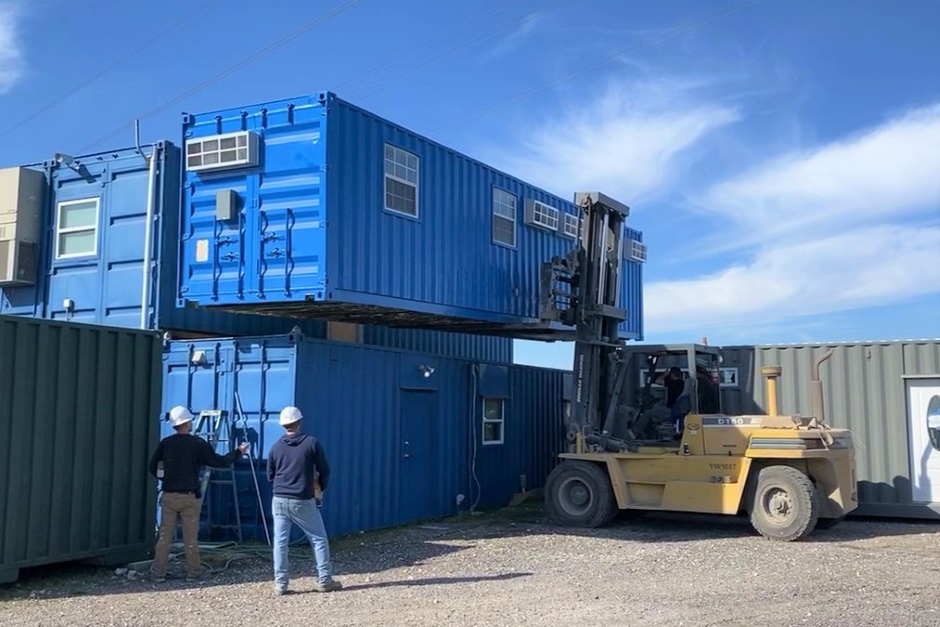 shipping container community center