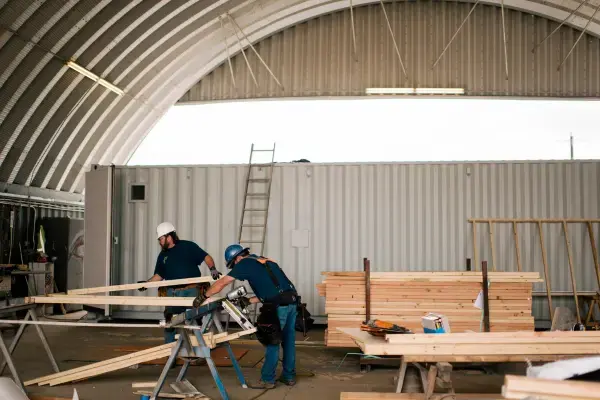 field of shipping containers