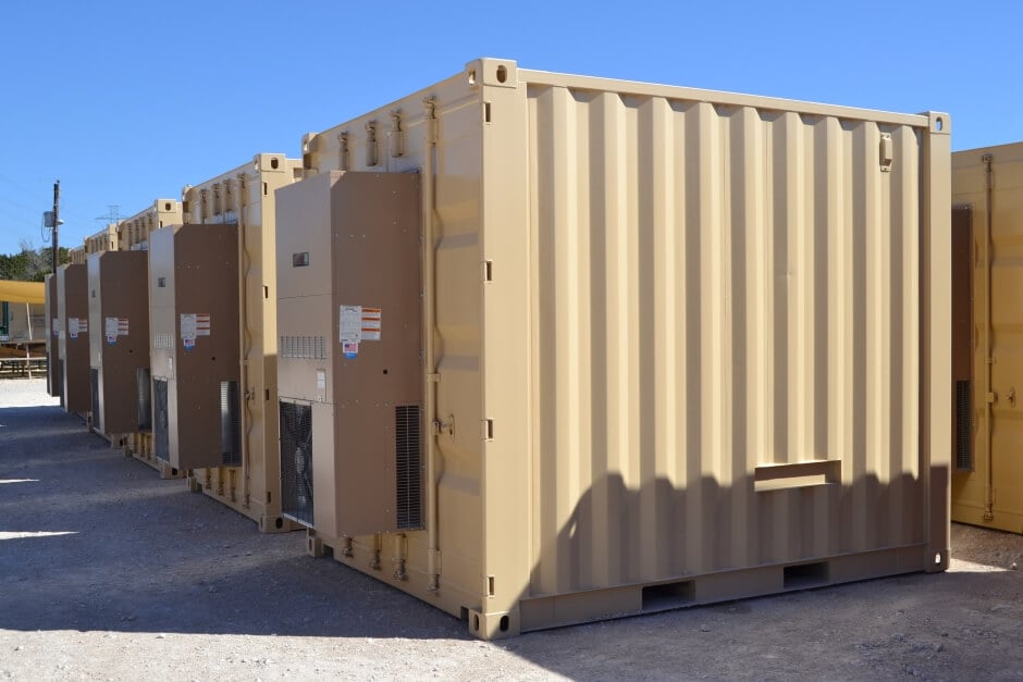 biowaste equipment enclosure in shipping container