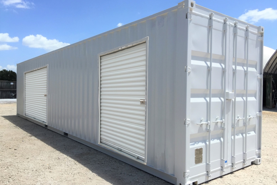 data center container with personnel door