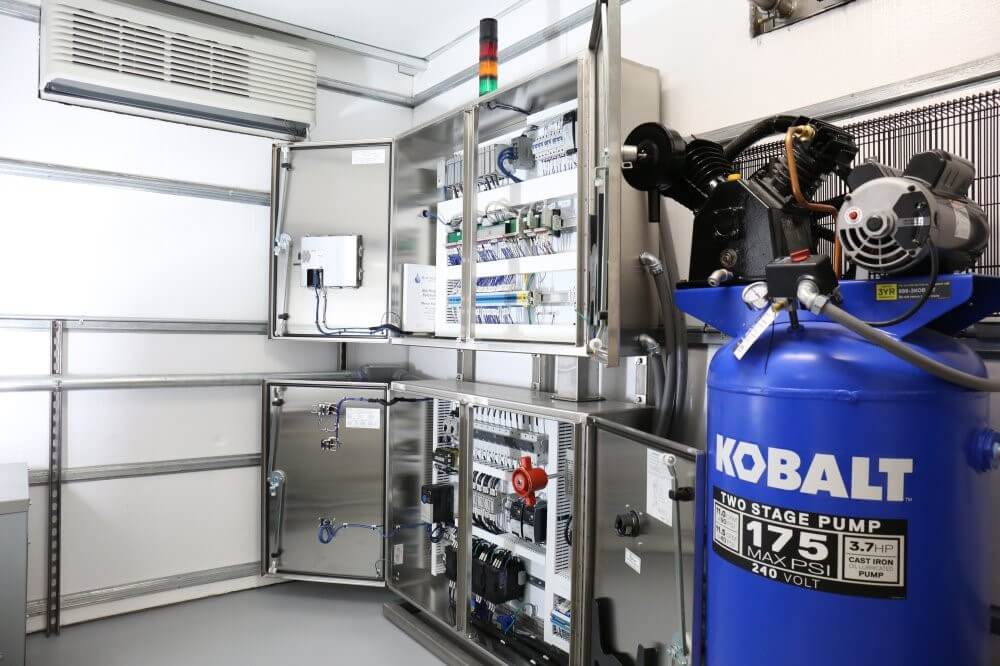 Generator equipment inside of container