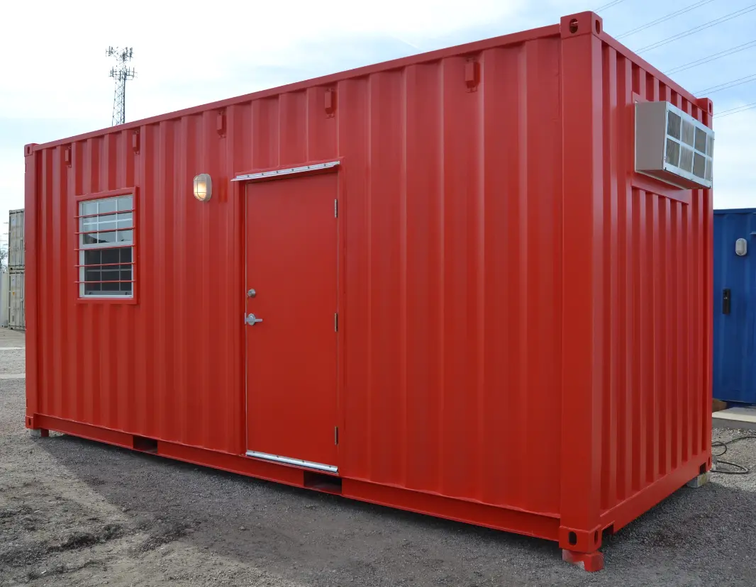 Red storage container