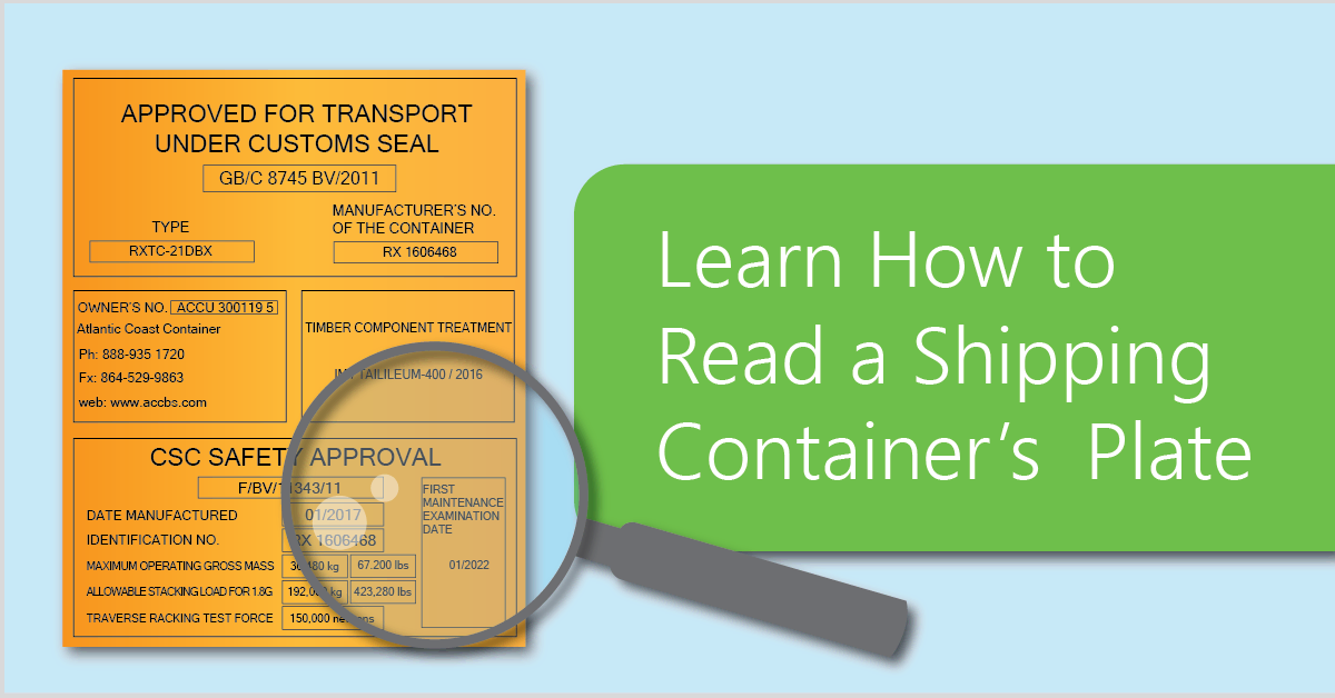 How to Read an ISO Shipping Container's CSC Plate