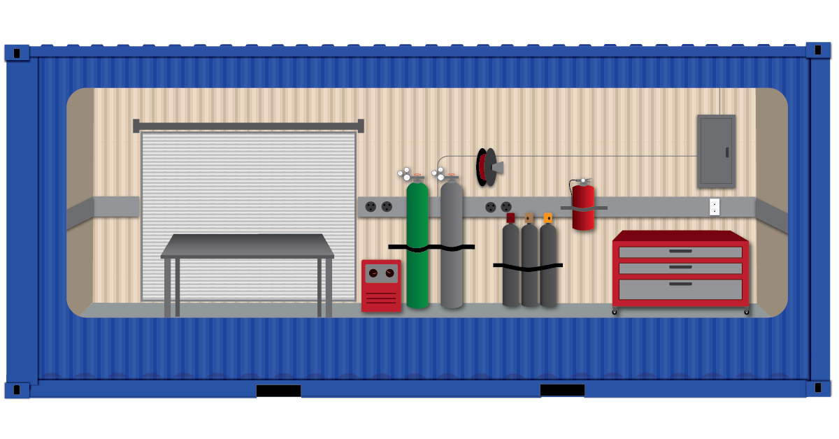 on site shipping container oil storage 